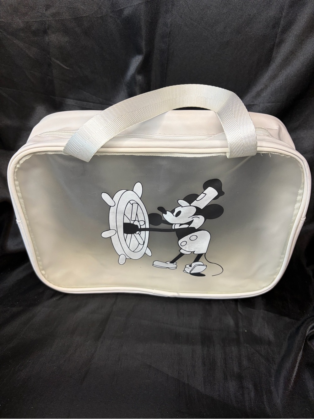 Mickey Mouse Steamboat Tote Bag in White and Black